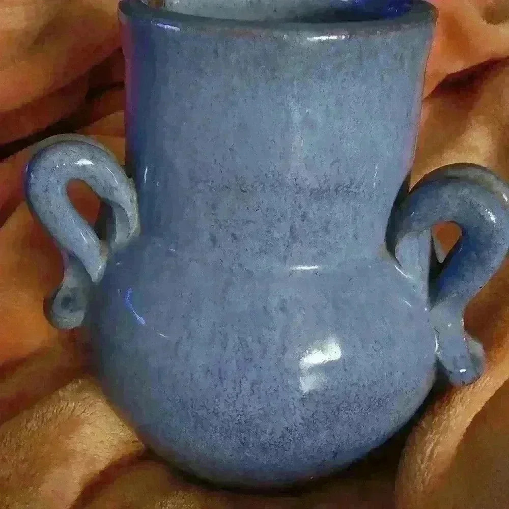 Sutton pottery in variegated blue